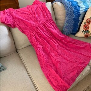 J. Crew Fuchsia Eyelet Dress